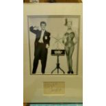 CINEMA, Houdini, signed album page by Tony Curtis & Janet Leigh, overmounted beneath photo, full-