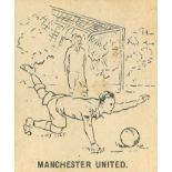 BATTOCK, Cricket and Football Cards, Manchester United, caption 36mm, VG