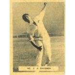 POTTER MOORE, Famous Cricketers, complete (2), Australian & English, medium, corners clipped (4) &