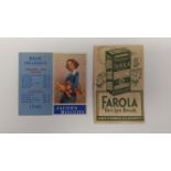 TRADE, odds, inc. Pears (jigsaw), Marshall's Farola Recipe Book, Spirella (3), Rowntree mini views