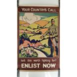 WWI, posters, inc. If The Cap Fits You, Join The Army To-day (PRC No. 53); Your Country's Call,