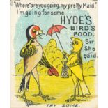 HYDE, advert cards, inc. cartoons (5), 61 x 64mm and smaller, G to VG, 8