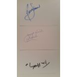 ENTERTAINMENT, signed album pages and white cards, inc. Tim Healy, Jimmy Nail, Martin Freeman,