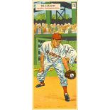 TOPPS, 1955 Baseball Double Header, Nos. 5 Kazanski (Philadelphia) & 6 Jones (St Louis), long,