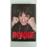 POP MUSIC, signed hardback edition of Ronnie by Ronnie Wood, to title page, dj, EX
