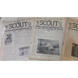 BOY SCOUTS, magazines, The Scouter, 1940s, many wartime issues, duplication, some tears to edges, FR