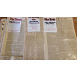 NEWSPAPERS, selection, 1820s-1880s, inc. Morning Post, The Times, The Sun, Berrows Worcester