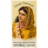 SPRUNGLI, Worlds Head-Dresses, India & Judea, Swiss chocolate issue, VG, 2