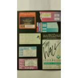 POP MUSIC, Pink Floyd concert tickets (7), inc. John F Kennedy Stadium 1987, A Momentary Lapse of