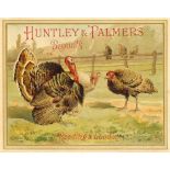 HUNTLEY & PALMER, Animals, missing cockerel xxx turkeys, large, red (10) & blue backs, G to VG, 11