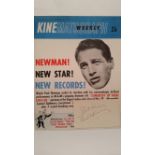 CINEMA, signed album page by Paul Newman, with Kinematograph Weekly cover (Nov 1956), VG, 2