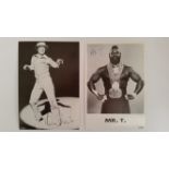 ENTERTAINMENT, signed promotional photos, inc. Mr T, Steve Coogan, Frank Bruno, Tommy Steele,