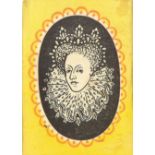 FRY, Englands Queens, concertina booklets, Nos. 1-4 & Elizabeth II, yellow backgrounds, VG to EX, 5