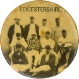 CRICKET, lapel button, Leicestershire, 35mm, slight foxing, G