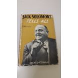 BOXING, hardback edition of Jack Solomons Tells All, 1st edition (1951), dj (some small tears), G