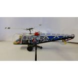 TOY, Police Helicopter, friction powered, original box, G