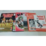 FOOTBALL, Sheffield United home programmes, 1960s-1980s, inc. v bury 1968/9, Oxford 1969/70,