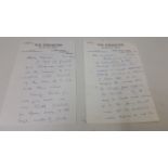 CRICKET, signed letters by AWT Langford, assistant editor of The Cricketers, 1941, VG, 2