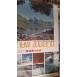 TRAVEL, original 1960s posters, Quantas New Zealand & Australia, multi-views, inc. Sydney Opera