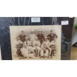 CRICKET, original team photo, Cambridge University, 1889, 11.5 x 9, corner-mounted to larger page,