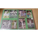 CRICKET, signed pages from the Cricketer magazine, inc. Vaughan, Hussain, Fletcher, Hoggard,