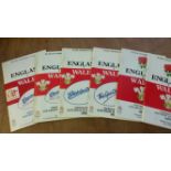 RUGBY UNION, programmes for England v Wales, 1956-2016, missing five issues, G to EX, 26*