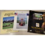 GOLF, Ryder Cup programmes, inc. 1985, 1991, 1993, 1999, 2004 & 2010, with some inserts, VG to EX,