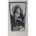 CINEMA, signed magazine photo by Peter Cushing, h/s in character, overmounted, 8.5 x 13 overall, VG