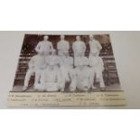 CRICKET, original team photos, Cambridge University, 1884 & 1887, names to lower borders, 9.5 x 8,