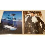 CINEMA, James Bond, signed colour photos, George Lazenby & Caroline Munro, 8 x 10, EX, 2