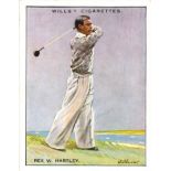 WILLS, Famous Golfers, Nos. 8-25, large, G to EX, 18