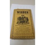 CRICKET, softback edition of 1938 Wisden Almanack, with bookmark, VG