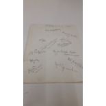 CRICKET, signed album page by Cambridge University 1934, 12 signatures inc. Human, Davies, Pelham,