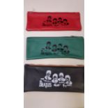 POP MUSIC, The Beatles Plastic pencil cases red, green and black, 7.5 x 3, VG 3