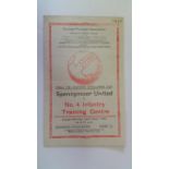 FOOTBALL, military programmes, April 1946, Spennymoor United v No. 4 Infantry Training Centre (