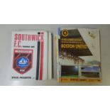 FOOTBALL, non-league programmes, mainly 1970s, inc. league, cup, friendlies; Dagenham, Morecombe,