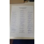 FOOTBALL, signed large team-sheet by 1998 England warmup squad for matches v Saudi Arabia, Morocco &