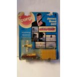 CINEMA, James Bond toy, portable plane with horse box and truck, by Corgi E3019, in blister pack (