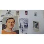 FOOTBALL, Jimmy Armfield signed selection, inc. trade cards, newspaper photos, glossy photo etc.,