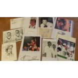 MIXED SPORT, signed photos & cards (with attached photos), inc. Fred Perry (tennis), Piggott (