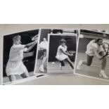 TENNIS, Womens press photos, by Tommy Hindley, mainly 1980s, inc. Wimbledon, Eastbourne,