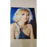 POP MUSIC, signed colour photo by Debbie Harry, h/s smiling, 8 x 10, EX