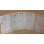 CRICKET, scorecards, Middlesex, v Lancashire 1947 & 1951, Northamptonshire 1951, Essex 1952,