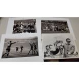 FOOTBALL, signed silver gelatin photos, inc. Ian St John (3), in action for Liverpool (one also by