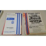 FOOTBALL, programmes, mainly first & last seasons, inc. Wigan (20), v Mosseley 1973/4,