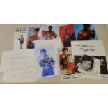 BOXING, signed postcards, white cards etc., inc. Frank Bruno, Robin Reas, Carl Thompson, John