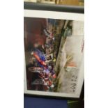 SPEEDWAY, signed colour print, Belle Vue Speedway - Aces World Champions, signed to lower white