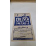 FOOTBALL, programme, Chelsea v Portsmouth (Championship season), 13th Dec 1947, VG