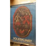 MUSEUM, original 1960s poster, Volkskunst (1968/1969), showing exhibit, 23.5 x 33, corner damage, G