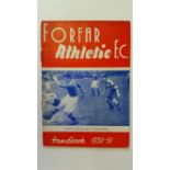 FOOTBALL, Forfar Athletic handbook, 1950/1, 24 pages, VG